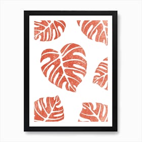 Terracotta Leaves 03 Art Print