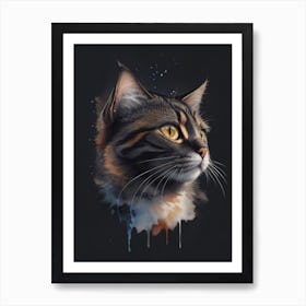 Cat Watercolor (2) Art Print