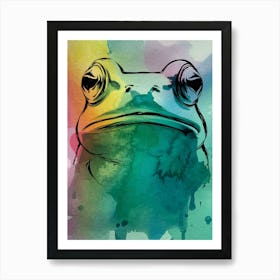 Frog Watercolor Painting Art Print