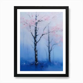 Pink Trees In The Mist Art Print