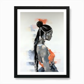 Tribal Aurora, Boho Art Style Art Print