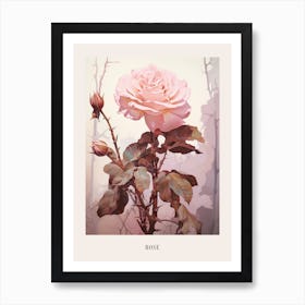 Floral Illustration Rose 5 Poster Art Print