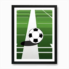 Soccer Ball On The Field Art Print