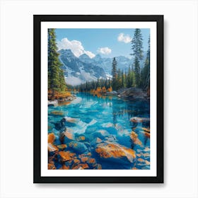 Rocky Mountain Lake 1 Art Print