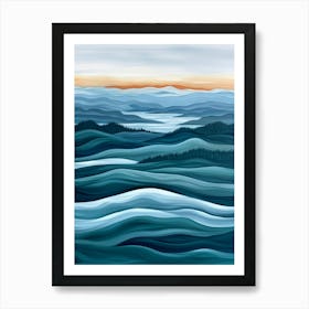 Ocean Waves Canvas Print 1 Art Print