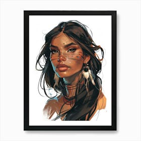 Native American Girl Art Print