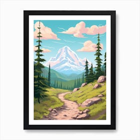 Mount Robson Provincial Park Canada 1 Hike Illustration Art Print