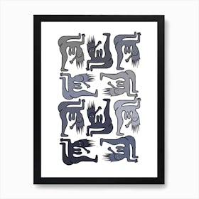 Yoga (black and white edition) Art Print