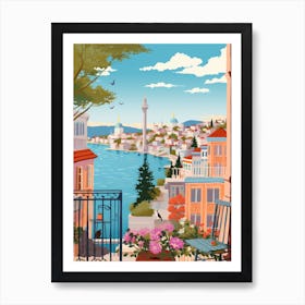 Istanbul Turkey 7 Illustration Art Print