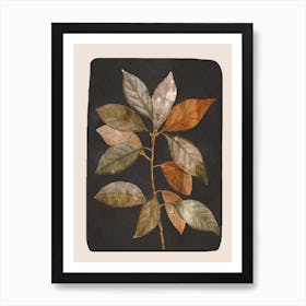 Abstract Minimal Plant Leaf 1 Art Print