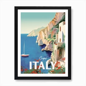 Capri Italy Travel Poster 1 Art Print