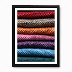 Colorful Knitted Sweaters Art Print