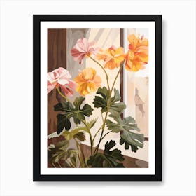 Geranium 1 Flower Painting Art Print