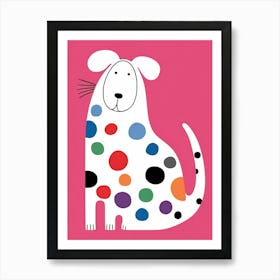 Polka Dot Dog 1 Art Print