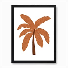 A Lone Palm Terracotta Art Print