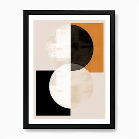 Odyssey In Ivory Geometry, Bauhaus Art Print