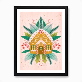 Gingerbread Cabin Art Print