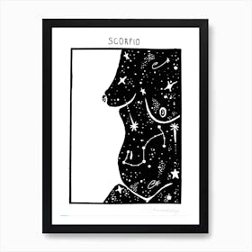 Celestial Bodies Scorpio Art Print