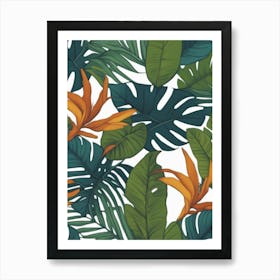 Tropical Bird Of Paradise Art Print