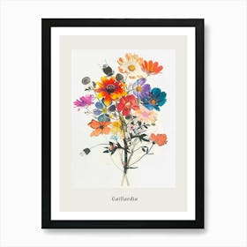 Gaillardia Collage Flower Bouquet Poster Art Print