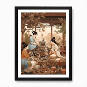 Chinese Tea Culture Vintage Illustration 9 Art Print