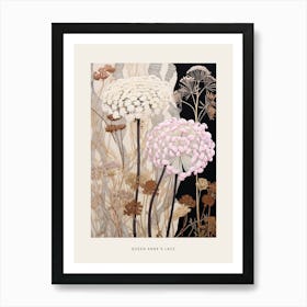 Flower Illustration Queen Annes Lace 3 Poster Art Print