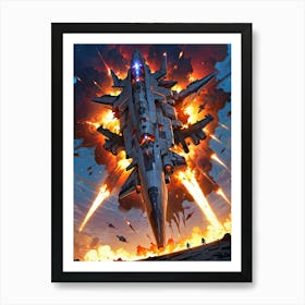 Space Battle 1 Art Print