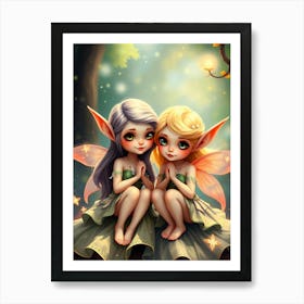 Fairy Sisters portrait Póster