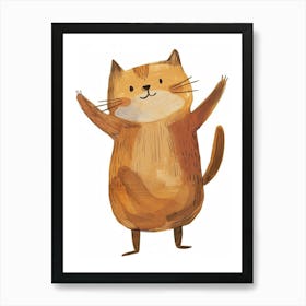 Toyger Cat Clipart Illustration 3 Art Print