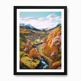 The West Highland Way Scotland 1 Hike Illustration Art Print