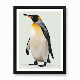 Emperor Penguin Bartolom Island Minimalist Illustration 4 Art Print