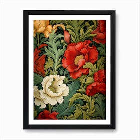 Wallpaper Floral Pattern Art Print