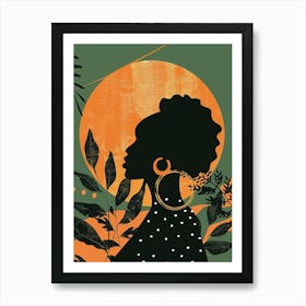 Silhouette Of African Woman - city wall art, colorful wall art, home decor, minimal art, modern wall art, wall art, wall decoration, wall print colourful wall art, decor wall art, digital art, digital art download, interior wall art, downloadable art, eclectic wall, fantasy wall art, home decoration, home decor wall, printable art, printable wall art, wall art prints, artistic expression, contemporary, modern art print, unique artwork, Art Print