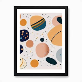 Asteroid Belt Musted Pastels Space Art Print
