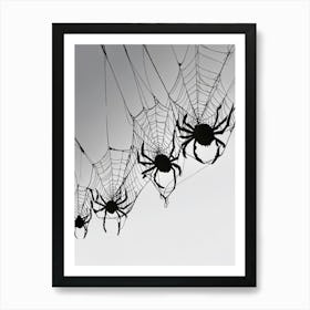 Spiders On A Web Art Print