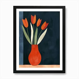 Tulips In A Vase 26 Art Print