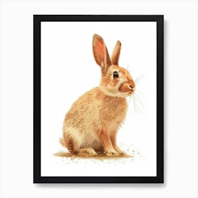 Californian Rabbit Nursery Illustration 3 Art Print