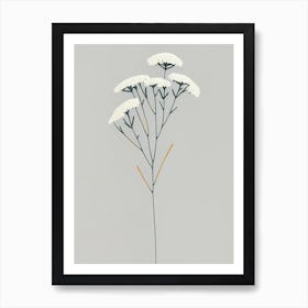 Yarrow Wildflower Simplicity Art Print