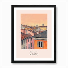 Mornings In Milano Rooftops Morning Skyline 4 Art Print