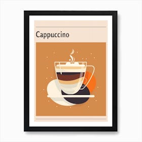 Cappuccino Midcentury Modern Poster Art Print