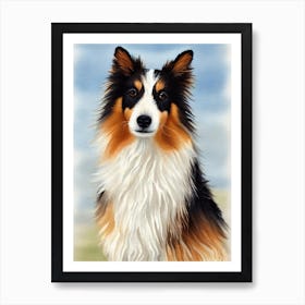 Shetland Sheepdog 4 Watercolour Dog Art Print