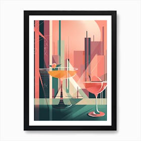 Cosmopolitan Mid Century Modern 4 Art Print