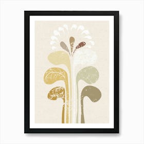 Abstract Paper Cut Composition Butter Yellow 5 Art Print