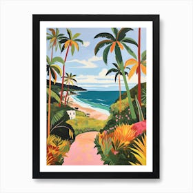 Bathsheba Beach, Barbados, Matisse And Rousseau Style 1 Art Print