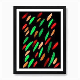 Brushstrokes8 abstract art painting hand painted modern contemporary office hotel living room shapes vertical minimal minimalist Art Print