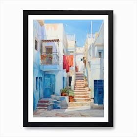 Blue Houses In Crete Art Print