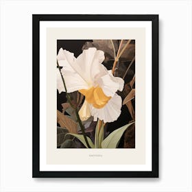 Flower Illustration Daffodil 4 Poster Art Print