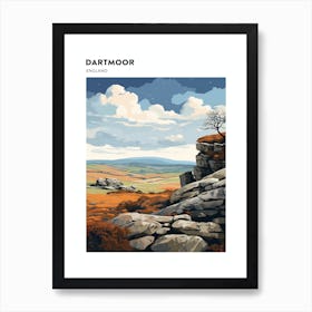 Dartmoor National Park England 1 Hiking Trail Landscape Poster Art Print