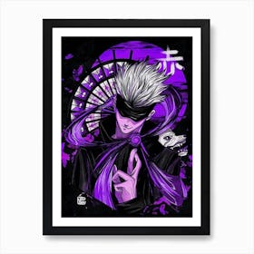 Gojo Anime Poster Art Print