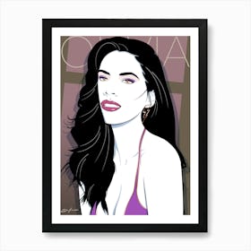 Olivia Munn - Retro 80s Style Art Print